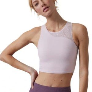 NWT Athleta Sports Bra Top Conscious Lace Crop A-C Shasta Purple Sz XS